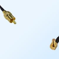 75Ohm RCA Male - SMB Male Right Angle Jumper Cable