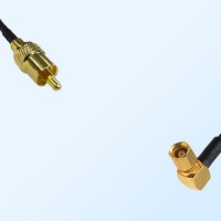75Ohm RCA Male - SMC Female Right Angle Jumper Cable