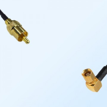 75Ohm RCA Male - SMC Female Right Angle Jumper Cable