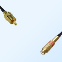 75Ohm RCA Male - RCA Female Jumper Cable