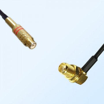 75Ohm RCA Female - SMA Bulkhead Female Right Angle Jumper Cable
