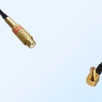 75Ohm RCA Female - SMB Male Right Angle Jumper Cable