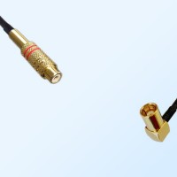 75Ohm RCA Female - SMB Female Right Angle Jumper Cable