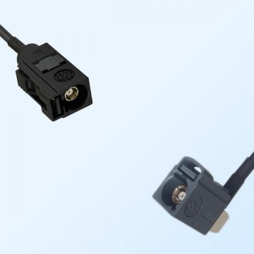 75Ohm Fakra A Female - Fakra G Female Right Angle Cable Assemblies