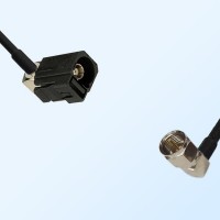 75Ohm Fakra A Female Right Angle - F Male Right Angle Cable Assemblies