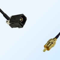 75Ohm Fakra A Female Right Angle - RCA Male Cable Assemblies