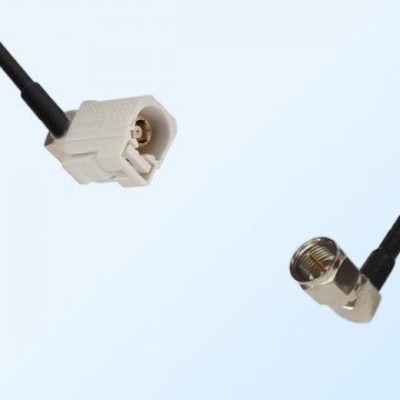 75Ohm Fakra B Female Right Angle - F Male Right Angle Cable Assemblies