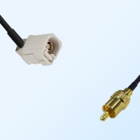 75Ohm Fakra B Female Right Angle - RCA Male Cable Assemblies