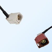 75Ohm Fakra B Female R/A - Fakra F Female R/A Cable Assemblies