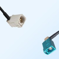 75Ohm Fakra B Female R/A - Fakra Z Female R/A Cable Assemblies