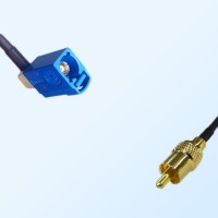 75Ohm Fakra C Female Right Angle - RCA Male Cable Assemblies