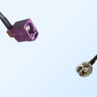 75Ohm Fakra D Female Right Angle - F Male Cable Assemblies