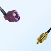 75Ohm Fakra D Female Right Angle - RCA Male Cable Assemblies