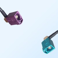75Ohm Fakra D Female R/A - Fakra Z Female R/A Cable Assemblies