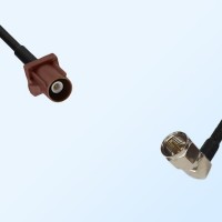 75Ohm Fakra F Male - F Male Right Angle Cable Assemblies