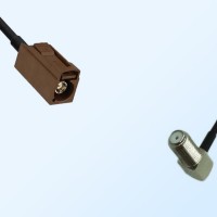 75Ohm Fakra F Female - F Bulkhead Female Right Angle Cable Assemblies
