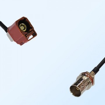 75Ohm Fakra F Female R/A - BNC Front Mount Bulkhead Female Cable