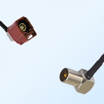 75Ohm Fakra F Female R/A - DVB-T TV Male R/A Cable Assemblies