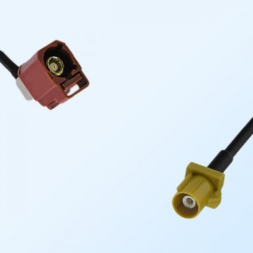 75Ohm Fakra F Female Right Angle - Fakra K Male Cable Assemblies