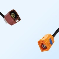 75Ohm Fakra F Female Right Angle - Fakra M Female Cable Assemblies