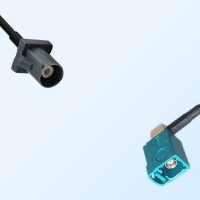 75Ohm Fakra G Male - Fakra Z Female Right Angle Cable Assemblies