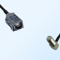 75Ohm Fakra G Female - F Bulkhead Female Right Angle Cable Assemblies