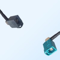 75Ohm Fakra G Female R/A - Fakra Z Female R/A Cable Assemblies