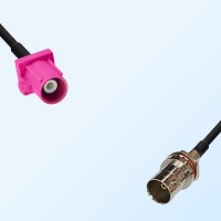 75Ohm Fakra H Male - BNC Front Mount Bulkhead Female with O-Ring Cable