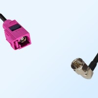 75Ohm Fakra H Female - F Male Right Angle Cable Assemblies