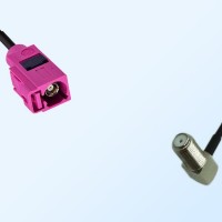 75Ohm Fakra H Female - F Bulkhead Female Right Angle Cable Assemblies