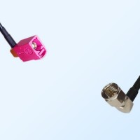 75Ohm Fakra H Female Right Angle - F Male Right Angle Cable Assemblies