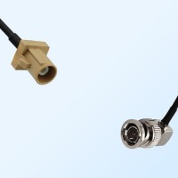 75Ohm Fakra I Male - BNC Male Right Angle Cable Assemblies
