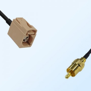 75Ohm Fakra I Female - RCA Male Cable Assemblies