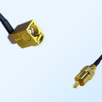 75Ohm Fakra K Female Right Angle - RCA Male Cable Assemblies