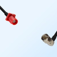75Ohm Fakra L Male - F Male Right Angle Cable Assemblies