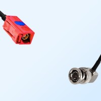 75Ohm Fakra L Female - BNC Male Right Angle Cable Assemblies