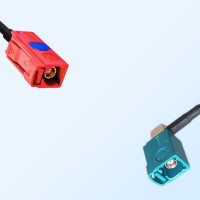 75Ohm Fakra L Female - Fakra Z Female Right Angle Cable Assemblies