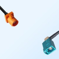 75Ohm Fakra M Male - Fakra Z Female Right Angle Cable Assemblies