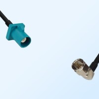 75Ohm Fakra Z Male - F Male Right Angle Cable Assemblies