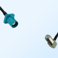 75Ohm Fakra Z Male - F Bulkhead Female Right Angle Cable Assemblies