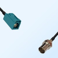 75Ohm Fakra Z Female - BNC Front Mount O-Ring Bulkhead Female Cable