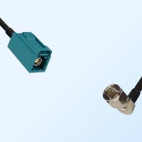 75Ohm Fakra Z Female - F Male Right Angle Cable Assemblies
