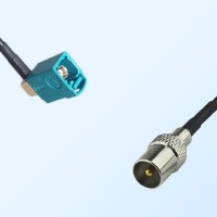 75Ohm Fakra Z Female Right Angle - DVB-T TV Male Cable Assemblies
