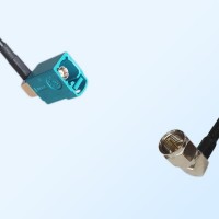 75Ohm Fakra Z Female Right Angle - F Male Right Angle Cable Assemblies