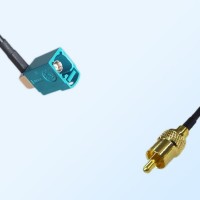 75Ohm Fakra Z Female Right Angle - RCA Male Cable Assemblies