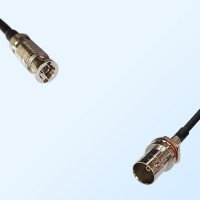 75Ohm HD-BNC/Micro BNC Male - BNC Front Mount Bulkhead Female Cable