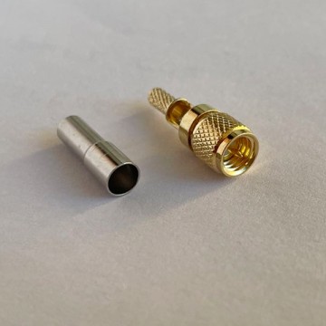 RF Connector Microdot 10-32 UNF Male Straight Crimp 