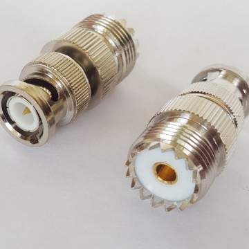 BNC Male to UHF Female RF Adapter