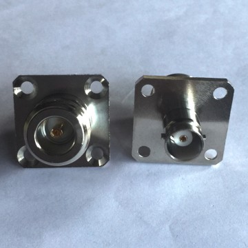 4 Hole Panel Mount 25x25mm BNC Female to N Female RF Adapter