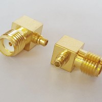 Right Angle MMCX Male to SMA Female RF Adapter